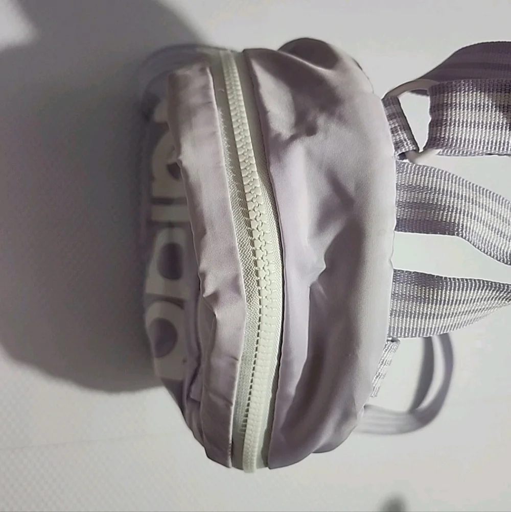 Adidas Pre Owned Linear Mini Backpack purple hue fair Condition Stains On Back - Picture 9 of 16